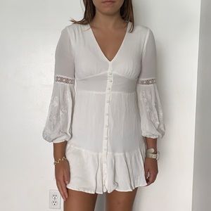 Blue Rain Dress Francesca’s Boho Long Sleeve Mini